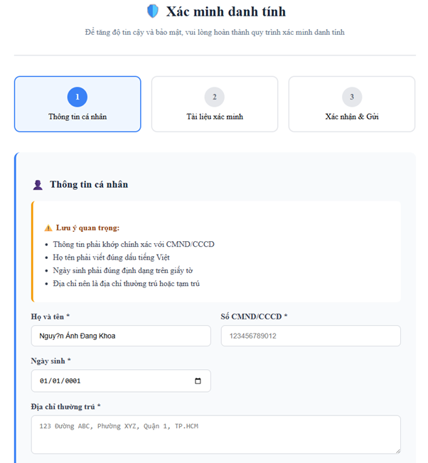 Xác minh danh tính